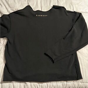 YoungLA raw edge terry reversible crewneck - Black - Men size M